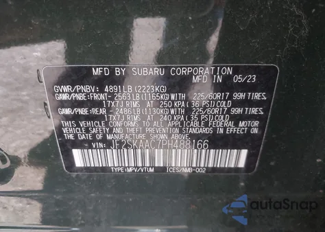 2023 Subaru Forester from USA, damaged, VIN JF2SKAAC7PH488166